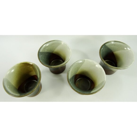 4 Pottery Craft USA Stoneware Tumblers Vintage Mid Century Modern MCM Cups - Picture 4 of 9